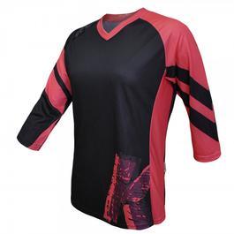 Tricou FUNKIER Dolomiti-W Enduro Women 3/4 sleeve - Black/Pink XL