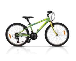 Bicicleta copii mtb ULTRA Storm 24 - Verde | 8-10 ani